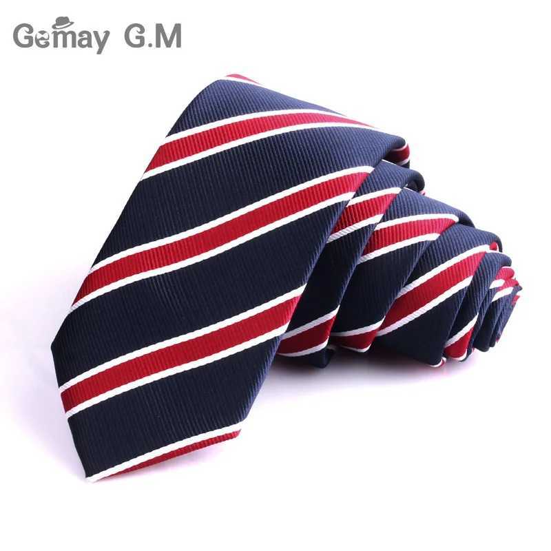 6cm wide mens tie new fashion plain weave collar Corbatas Gravata jacquard weaving ultra-thin tie business wedding striped mens tie Y240925