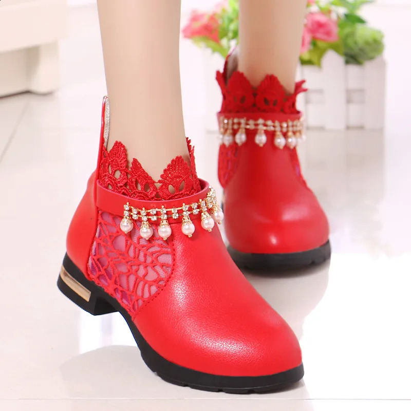Zapatos Girl Leather Shoe Lace Princess Shoes Fashion Ankle Boot Mesh Performance Shoe Lolita Shoes Kid Shoes Mary Jane 240913
