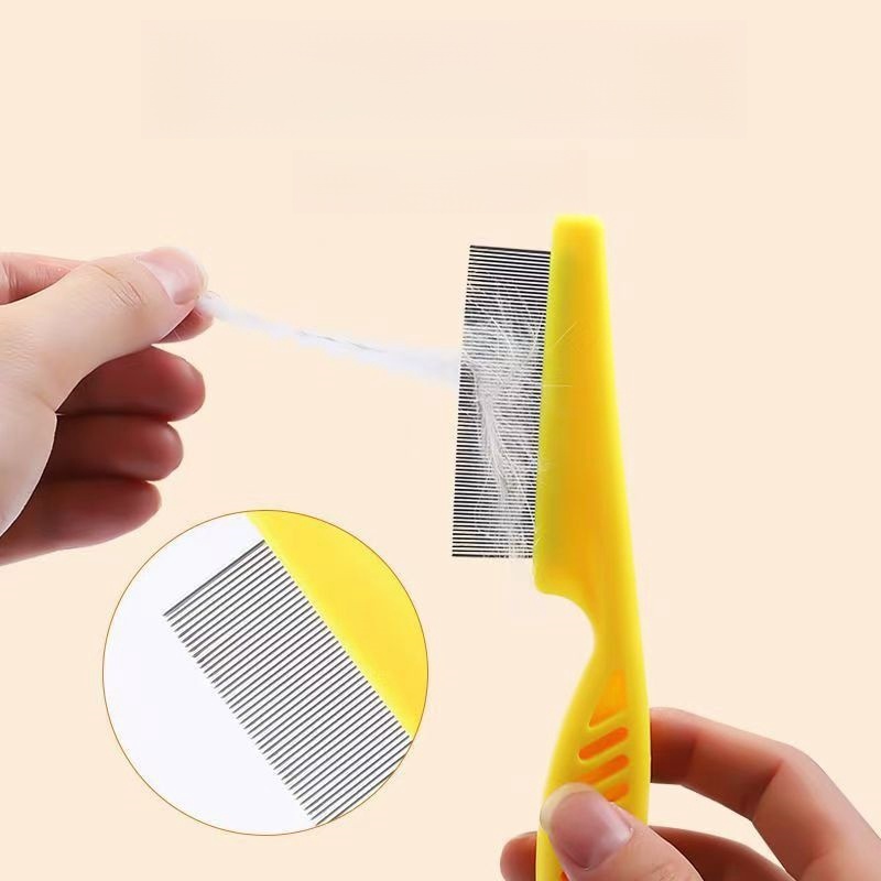 Pet cat and dog flea grooming stainless steel comb