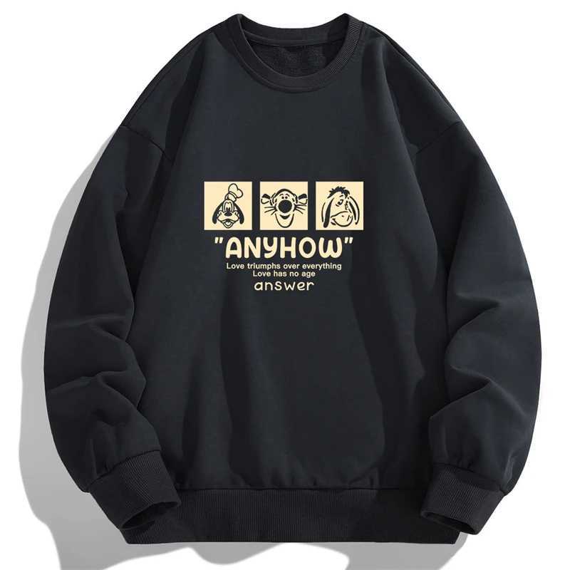 New Sweatshirt Men Autumn Spring Long Sleeved T-shirts Man Print Hoodies Round Neck Pullover Fashion Hip Hop Top Mens ClothingX240925