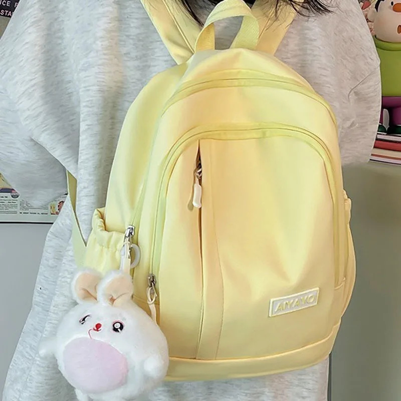 Female college student simple solid color small backpack Japanese Ins style soft girl cute mini 240923