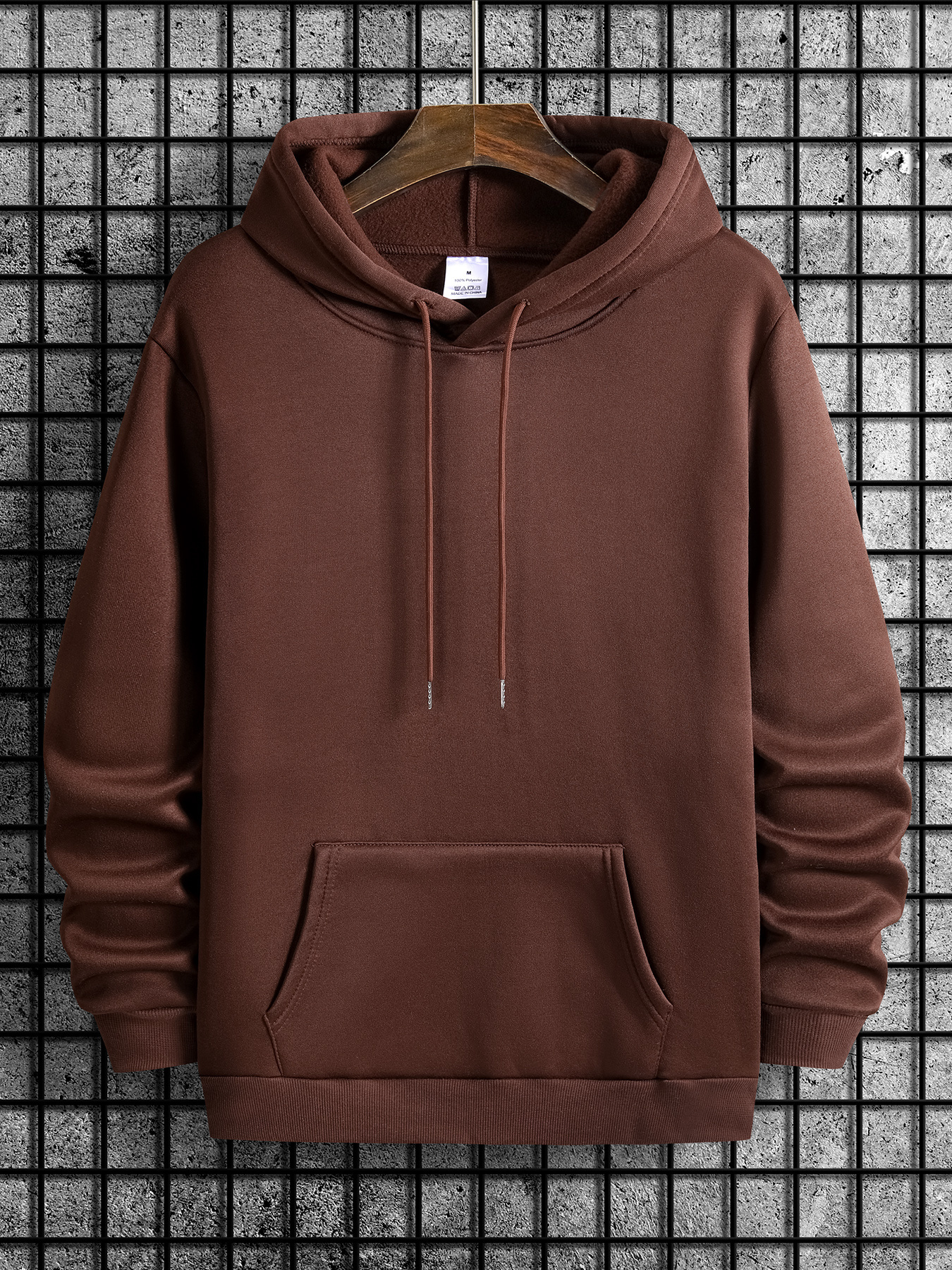 Santa Cruz Inspired Geometric Print Hoodie - 100% Polyester Casual Knit Fabric with Hood, Front Pocket, Slight Stretch, Regular Fit - Spring/Autumn Se