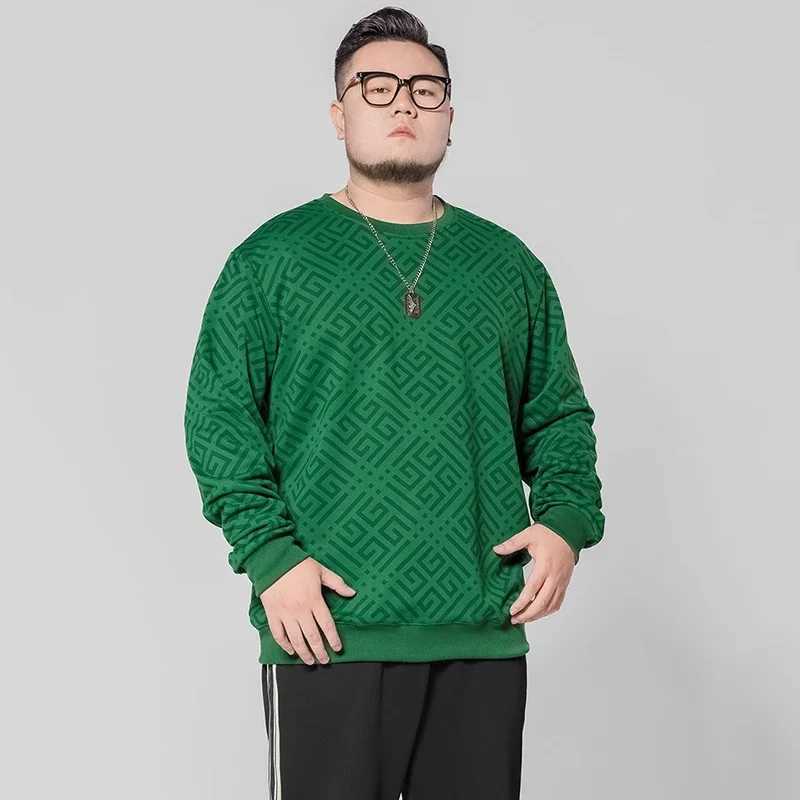 Plus Size Sweatshirt Men Oversized Pullovers 110-180kg 7XL 8XL Man Printed Round Neck Long Sleeve Loose Tops Big Size ClothingX240925