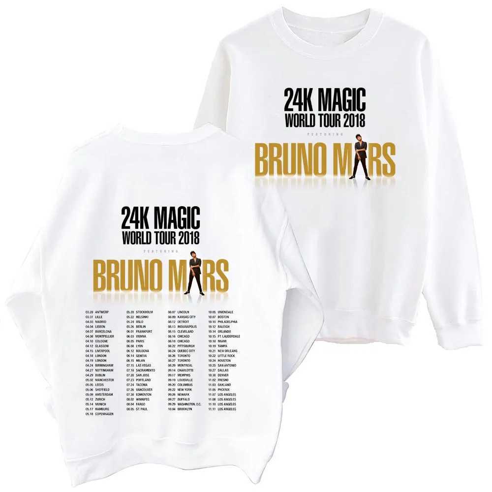Bruno Mars 24k Magic Sweatshirt Man Woman Harajuku Round Neck Long Sleeve OversizedX240925