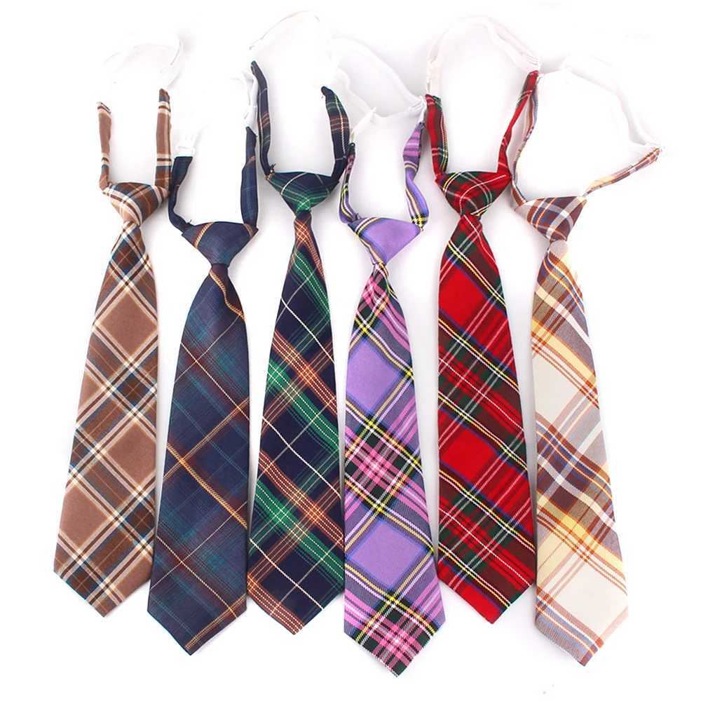 Mens casual plain collar set for boys and girls slim mens collar Gravatas simple lazy student tie Y240925