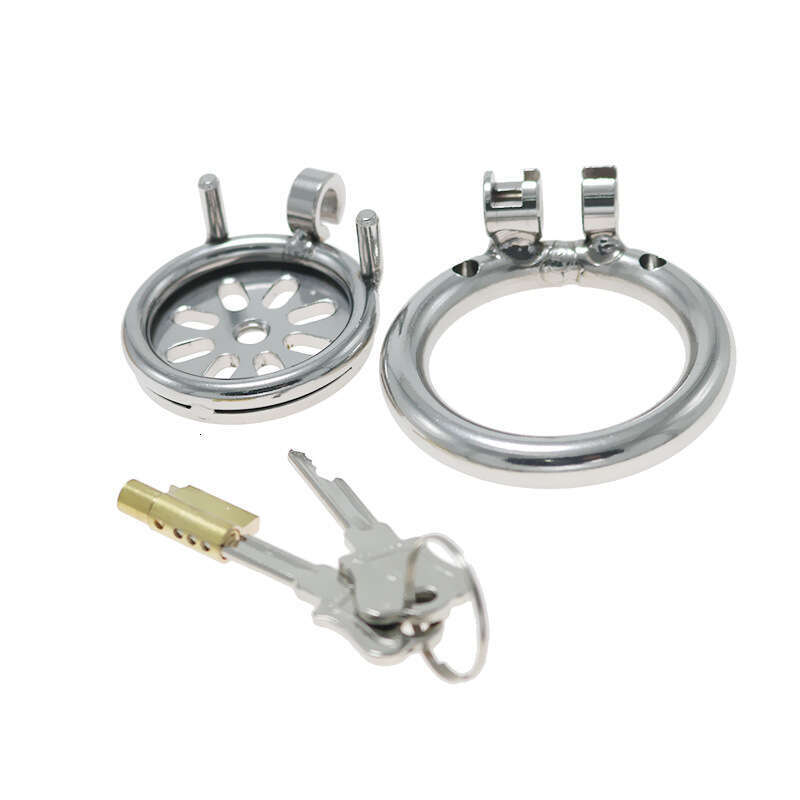 Colorful stainless steel chastity lock, penis cage, CB, worn outside, pseudo virgin chastity tool, sexual tool, adult toy for use