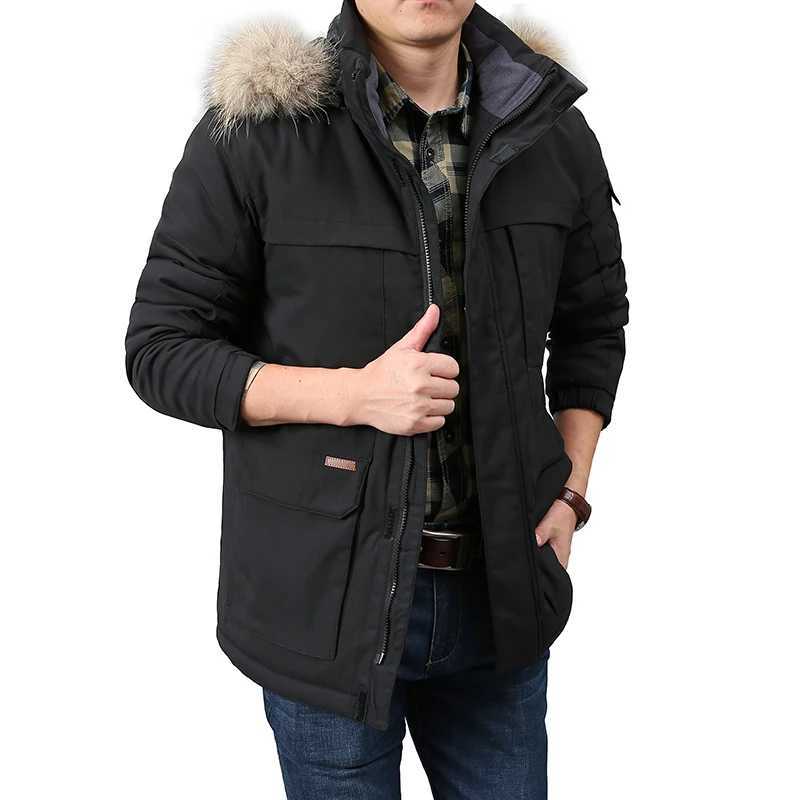 Mens winter jacket with wool lining windproof solid color outdoor park jacket hooded windproof military thick warm jacket Y240925