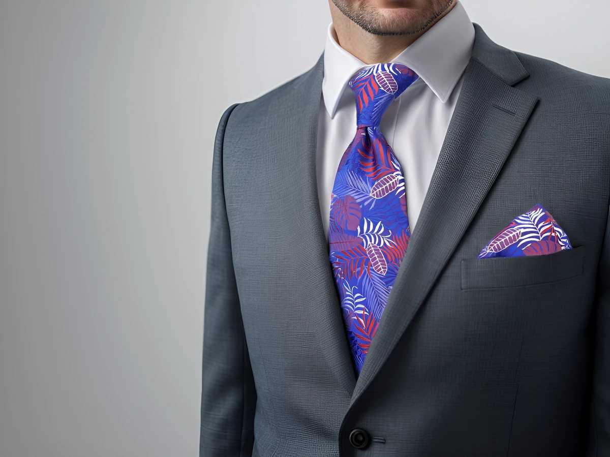 2024 New Extra Long Mens Tie Set with Paisley Necklace and Pocket Square for Wedding Grey Gift Blue 160cm 63 Christmas Y240925