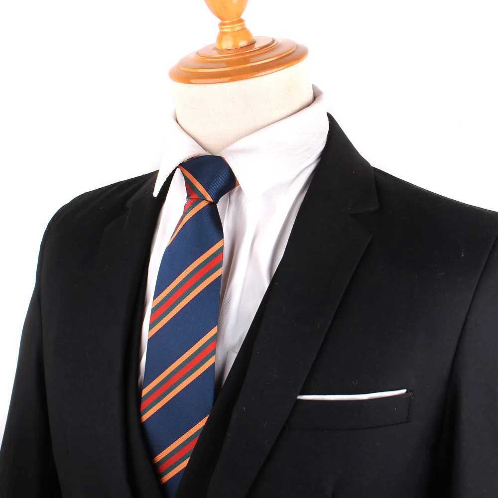 Classic striped tie casual tight tie party for boys and girls point collar wedding gift tie mens Gro tie Y240925