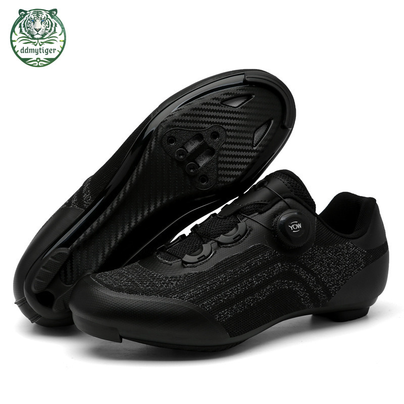 ddmytiger Highway mountain men's and women's locked bicycles without lock hard soled dynamic cycling shoes, gym red black Ao ddmythur