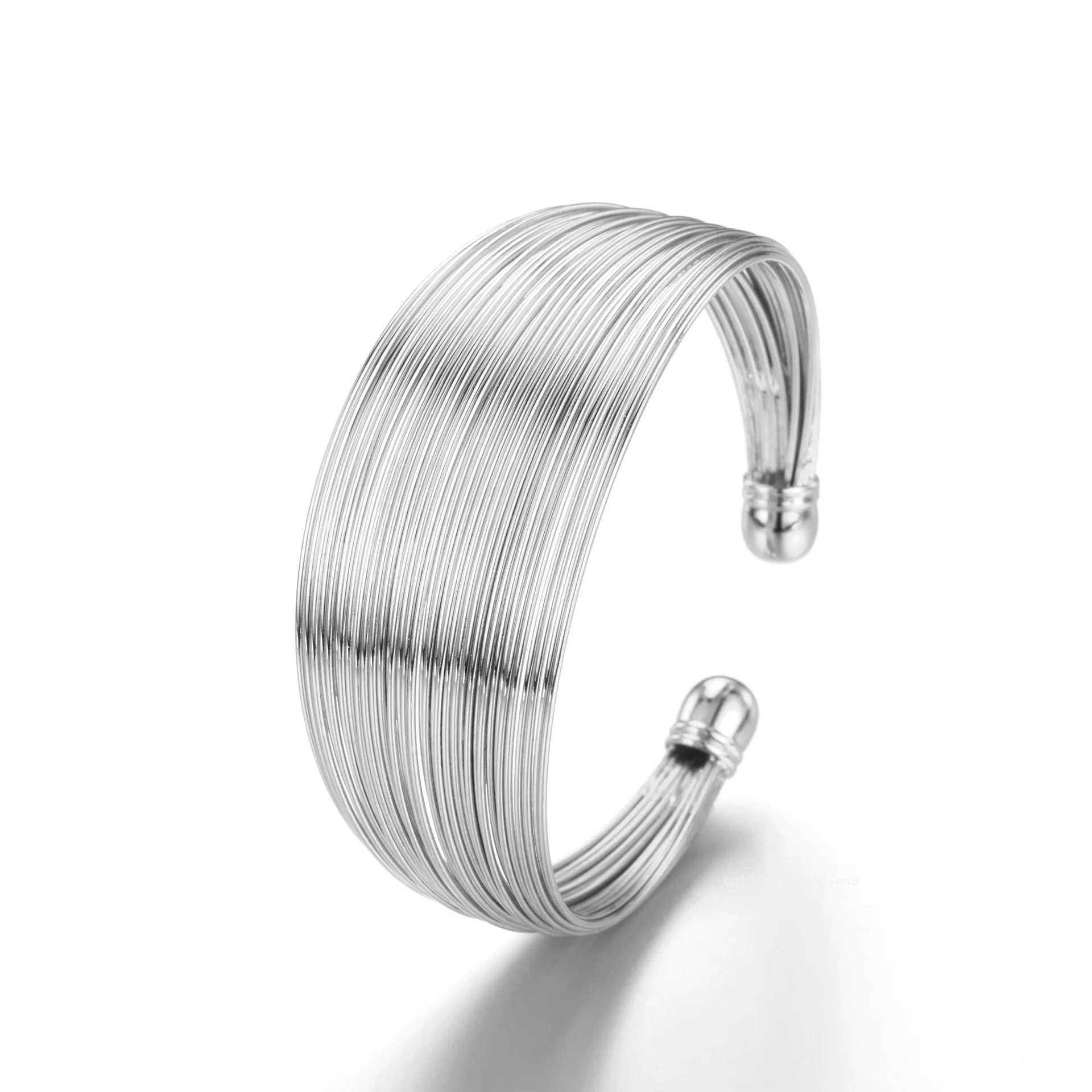Multi-layer Circular Opening Bracelets 2024 for Women Silver Gold Color Party Holiday Gift Fashion Jewelry AccessoriesX240925