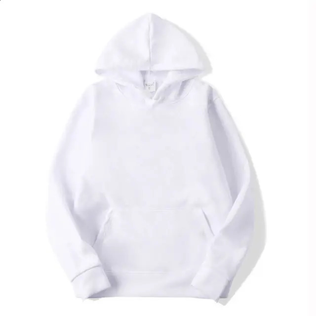 Plain Fleece Men Hoodies Sweatshirts Fashion Hooded Sweatshirt Unisex White Black For Polerones Hombre Felpa Uomo 240920