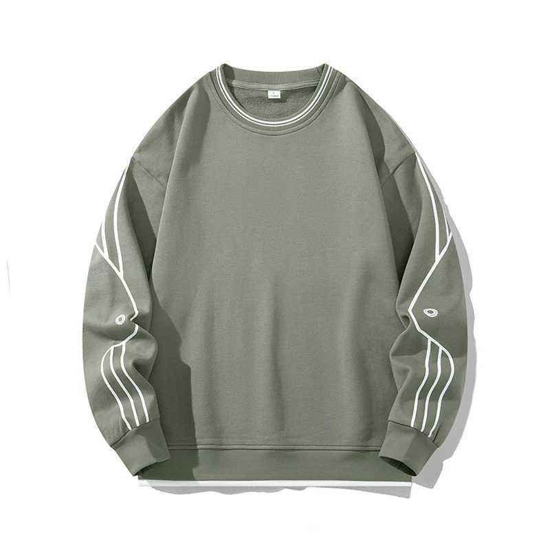 Large Size 7XL 8XL Long-sleeved Sweater Mens Autumn and Winter Korean Casual Handsome Plus Fat Round Neck T-shirt Top harajukuX240925