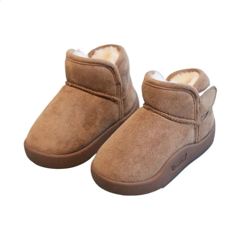 Winter childrens snow boots anti slip and warm girls cotton shoes baby shorts 240925