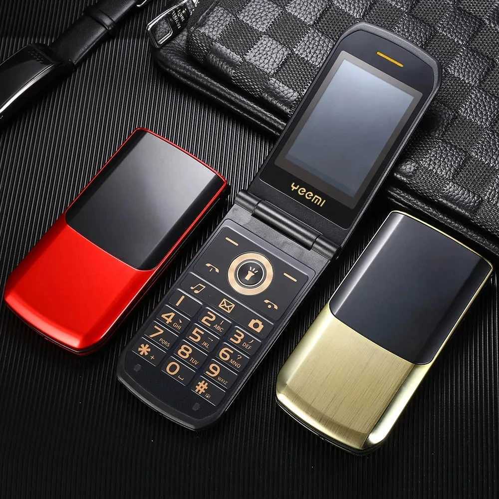 Cell Phones New Yeemi NK2720 Flip Mobile Dual Sim Metal Keyboard Cellular Phone H240925