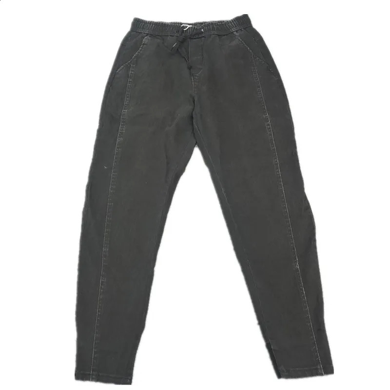 summer solid color slim fit mens jeans youthful and fashionable pants fully matched denim trendy youth pencil 240925