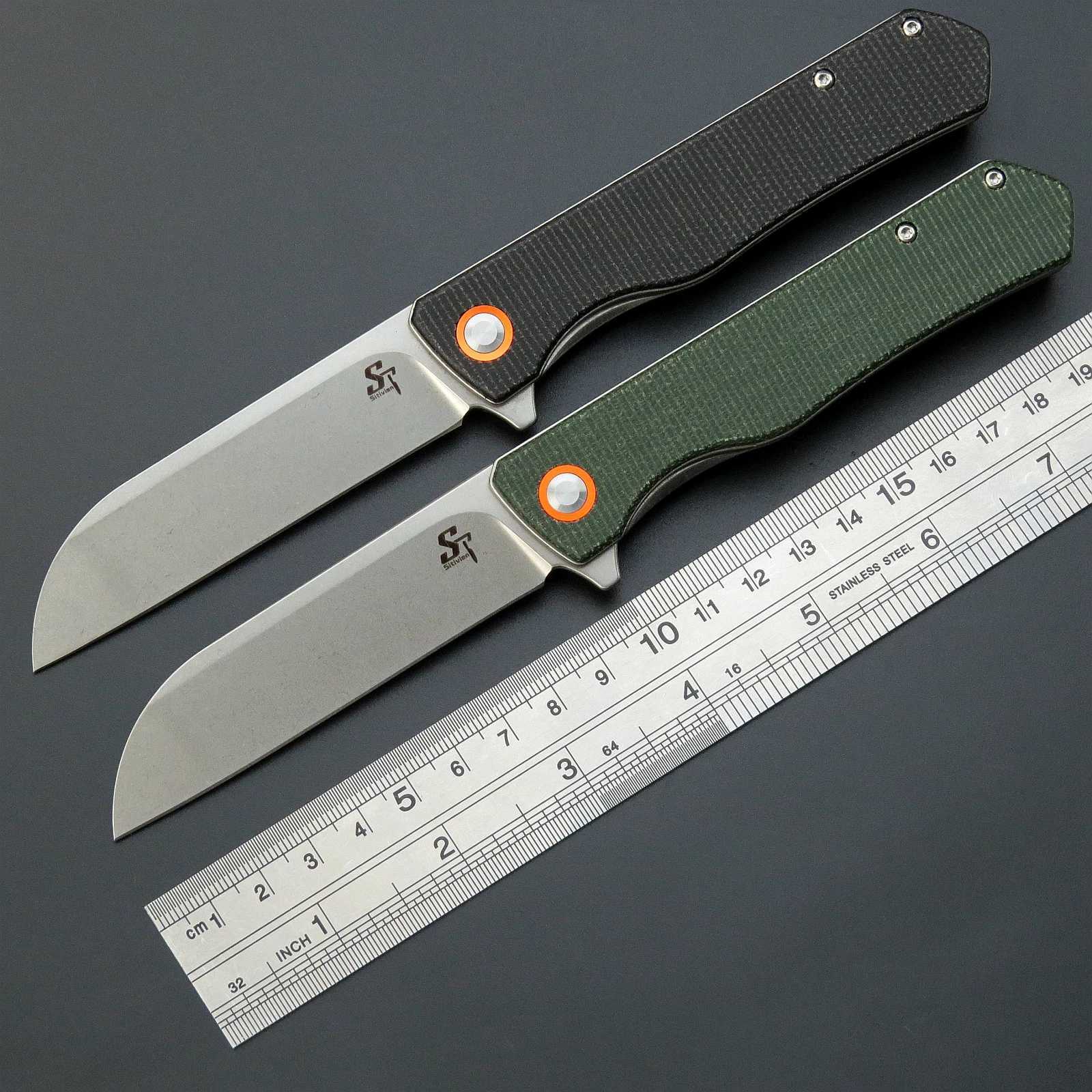 Sitivien ST5 Folding Pocket Knife D2 Steel Knife Micarta Outdoor Camping Survival EDC Tool Handle Hunting Knife CL240925