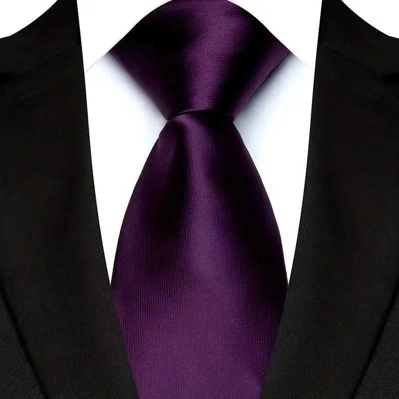 Luxury 8CM Mens Necktie Purple Color Stripes Floral Plaid Ties For Man Gro Jacquard Woven Neck Tie For Business Wedding Party X2504071