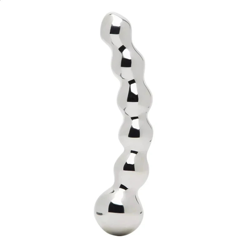 Stainless Steel Double Large Butt Plug Fake Dildo G Spot Metal Anal Beads Plug P-spot Prostate Massager Stick Vaginal Sex Toy 240914