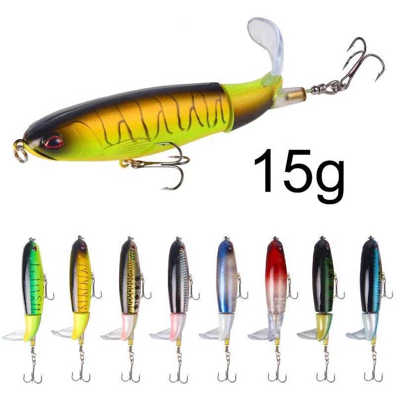 EASYFISH 13g 15g 35g Popper propeller Topwater fishing bait hard crank bait rotating tail fishing CL240925