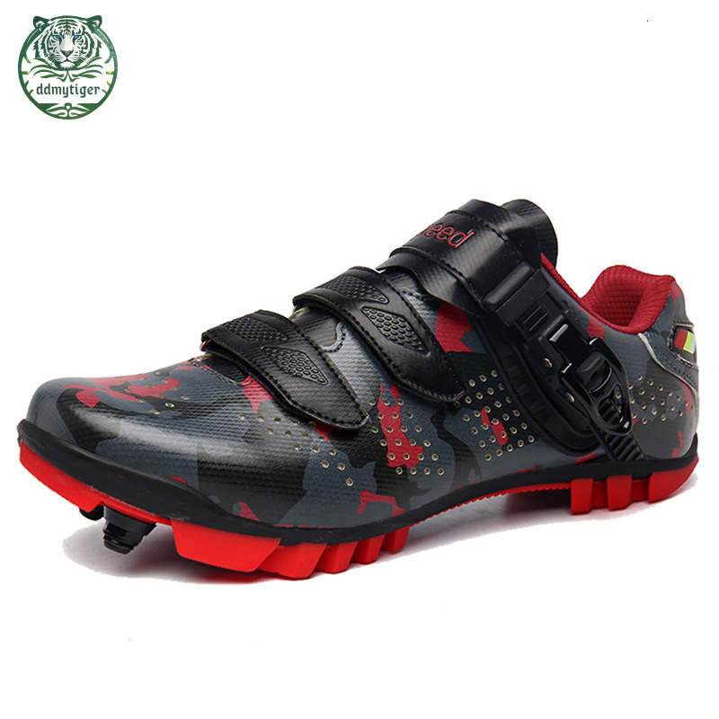 ddmytiger Professional men's dual-use road lock professional women's mountain bike competition cycling shoes, hard sole A ddmythur