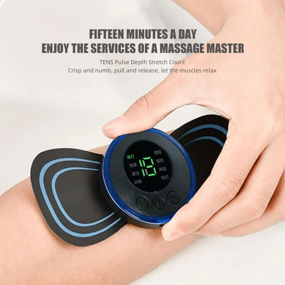 EMS Intelligent Cervical Massage Patch Portable Home Electric Massager for Waist Shoulder and Neck Pulse Therapy 240919