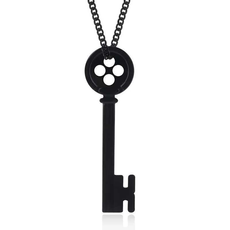 Halloween Coraline The Secret Door Charms Necklace Figure KEY Skeleton Props Neil Gaiman Cosplay Jewelry WholesaleX240924