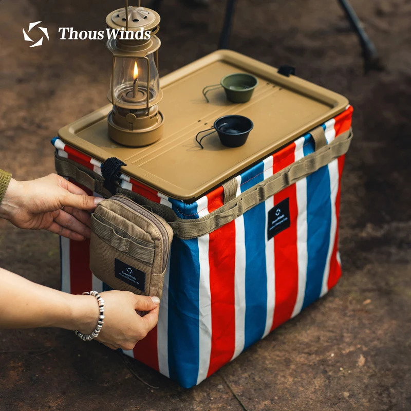 Wind portable camping bag outdoor large capacity storage 1000D polyester picnic travel supplies 240724