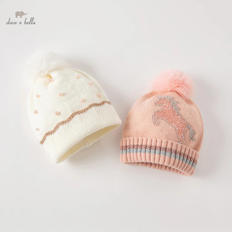 Dave Bella Baby Knitted Hat Soft Winter Warm Childrens Earth DB4224212 DB4224213 240925