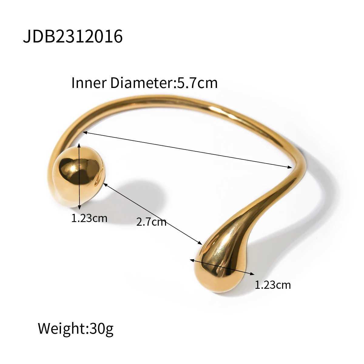 Uworld Opening 316 Stainless Steel Wrist Bracelet Bangle Gold Color Minimalist Texture Statement Brand Jewelry for Women PartyX240925