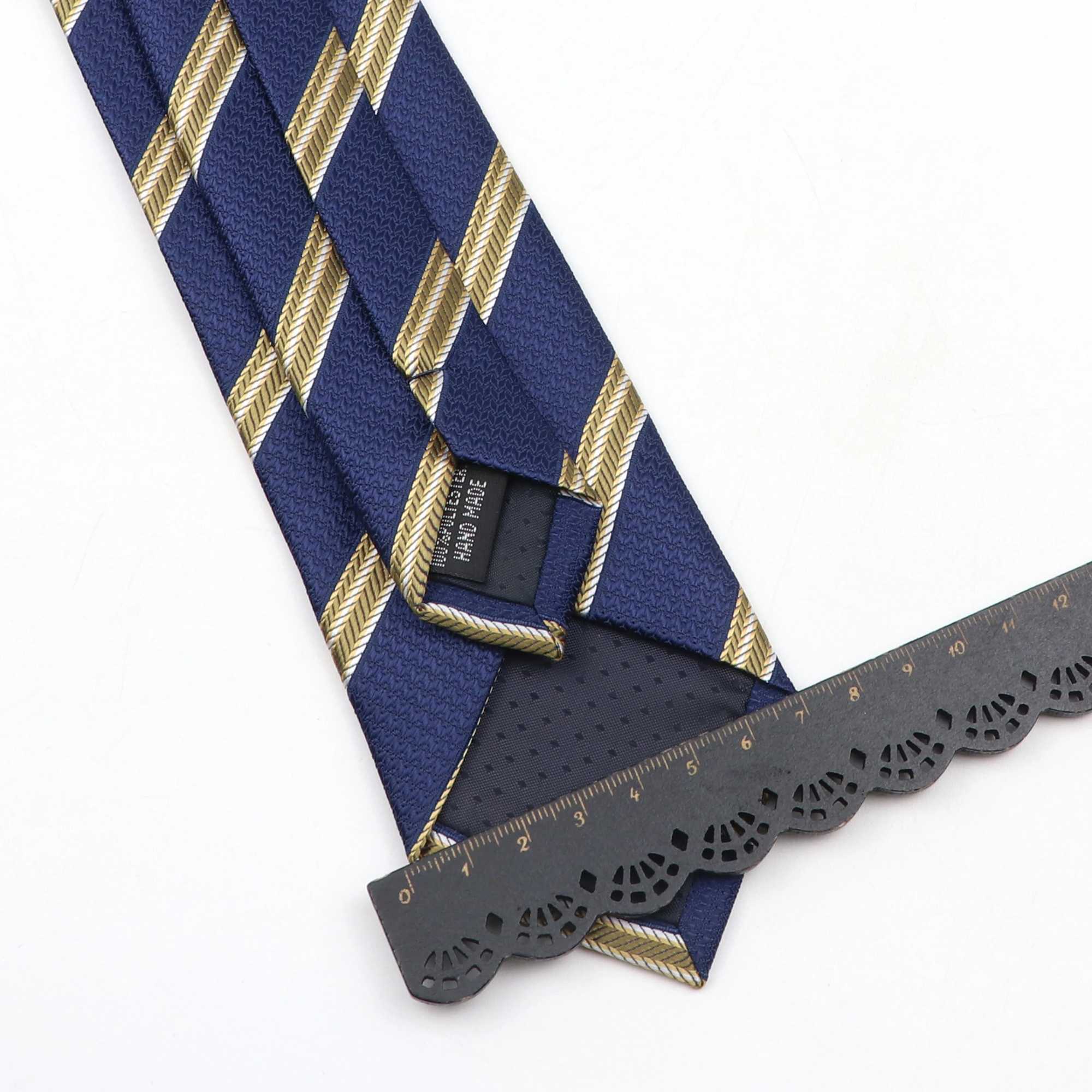 New classic striped mens polka dot tie jacquard 7cm round ball narrow tie tight wedding Gro business collar set shirt gift Y240925