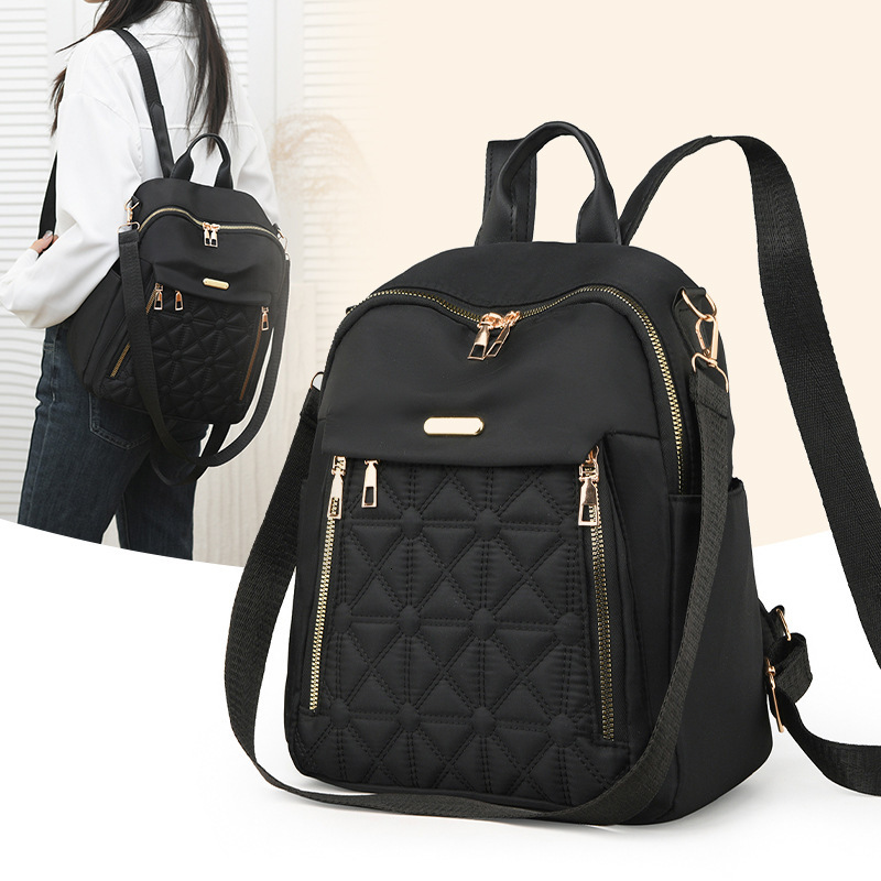 Lingge Embroidered Women's 2024 New Designer Backpack Multi functional Large Capacity Waterproof Travel Backpack