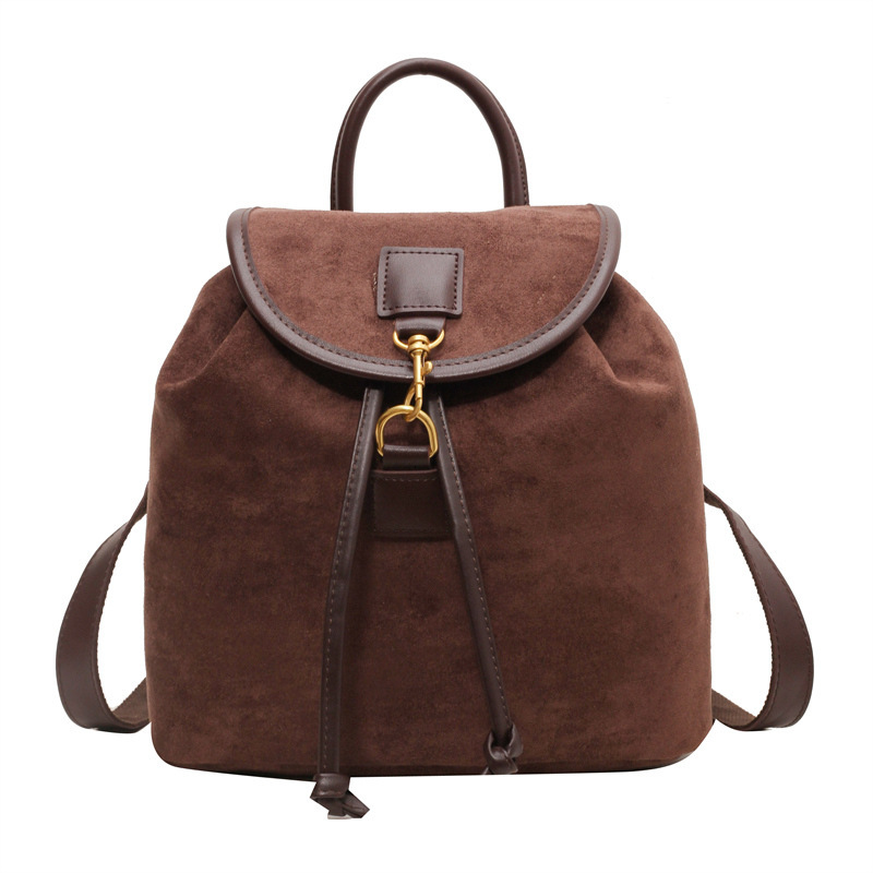 2024 New Designer Backpack Women's Large Capacity Western Velvet Multi functional Leisure Small Backpack
