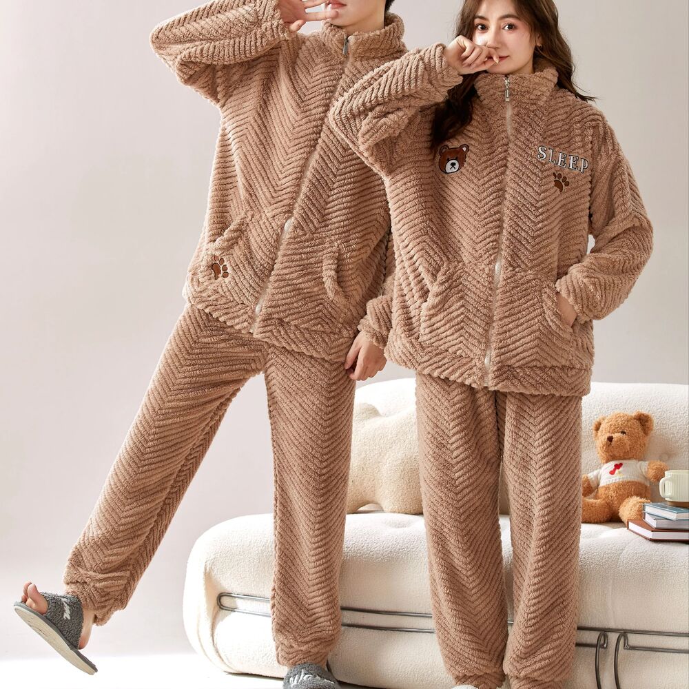 Sleepwear Women For Nightwear Set 2 Pieces Pijama Women'S Night Negligee Pyjamas Comfortable Home Winter Pama Men