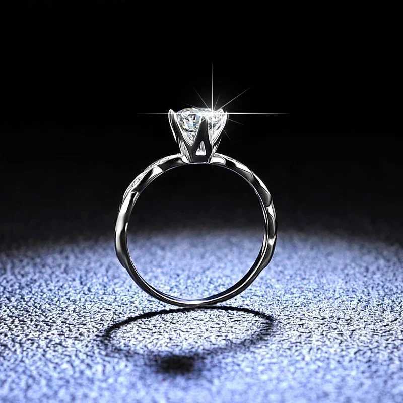 Gorgeous PT950 Platinum 1CT Moissanite Diamond Ring Elegant Female Bride Engagement Wedding Party Promise Jewelry Gifts W240925
