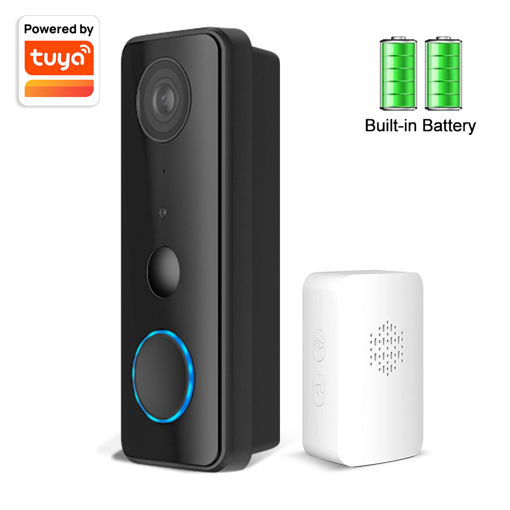 WiFi video doorbell smart voice intercom low-power high-definition wireless remote doorbell set