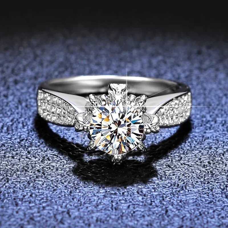 Womens Luxury PT950 Platinum Ring Eternal Wedding Ring Genuine GRA VVS 1 Carat Moissanite Diamond Ring Exquisite Jewelry W240925