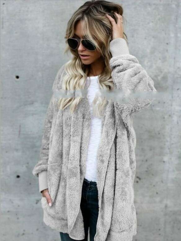 2024 autumn/winter furry warm top mid to long length, double-sided anti fur jacket