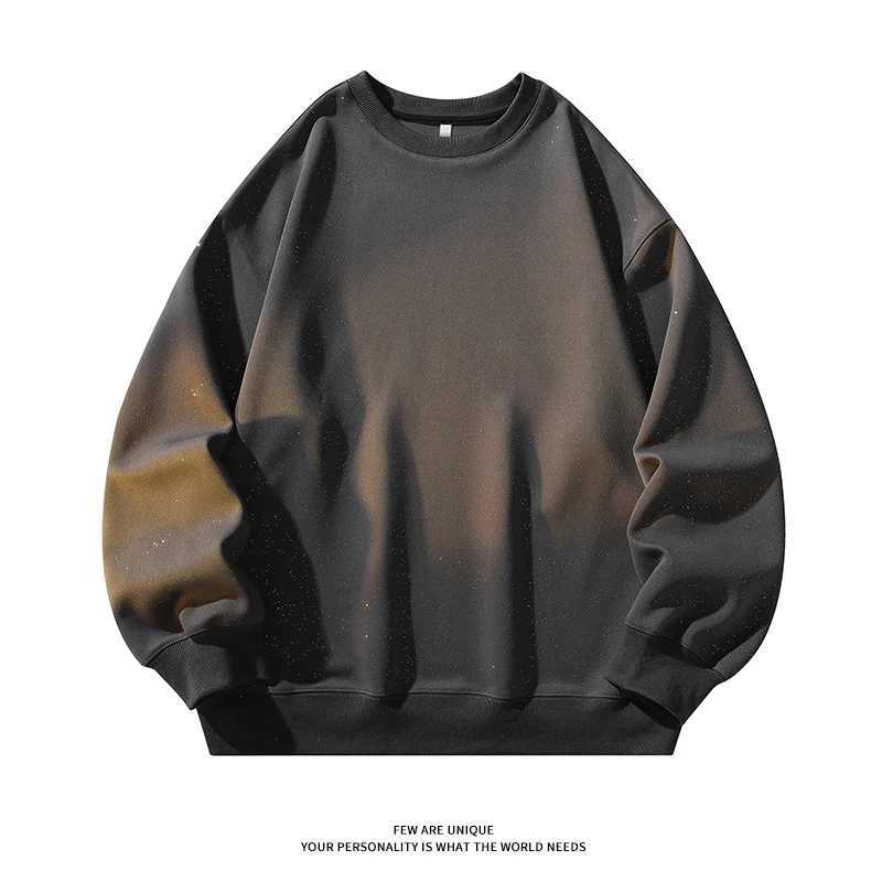 Mens Glitter Sweatshirt Galaxy Solid Colour Pullover Round Neck Man Women Sparkly Sweatshirts 2024 Spring Clothes Fine FlashX240925