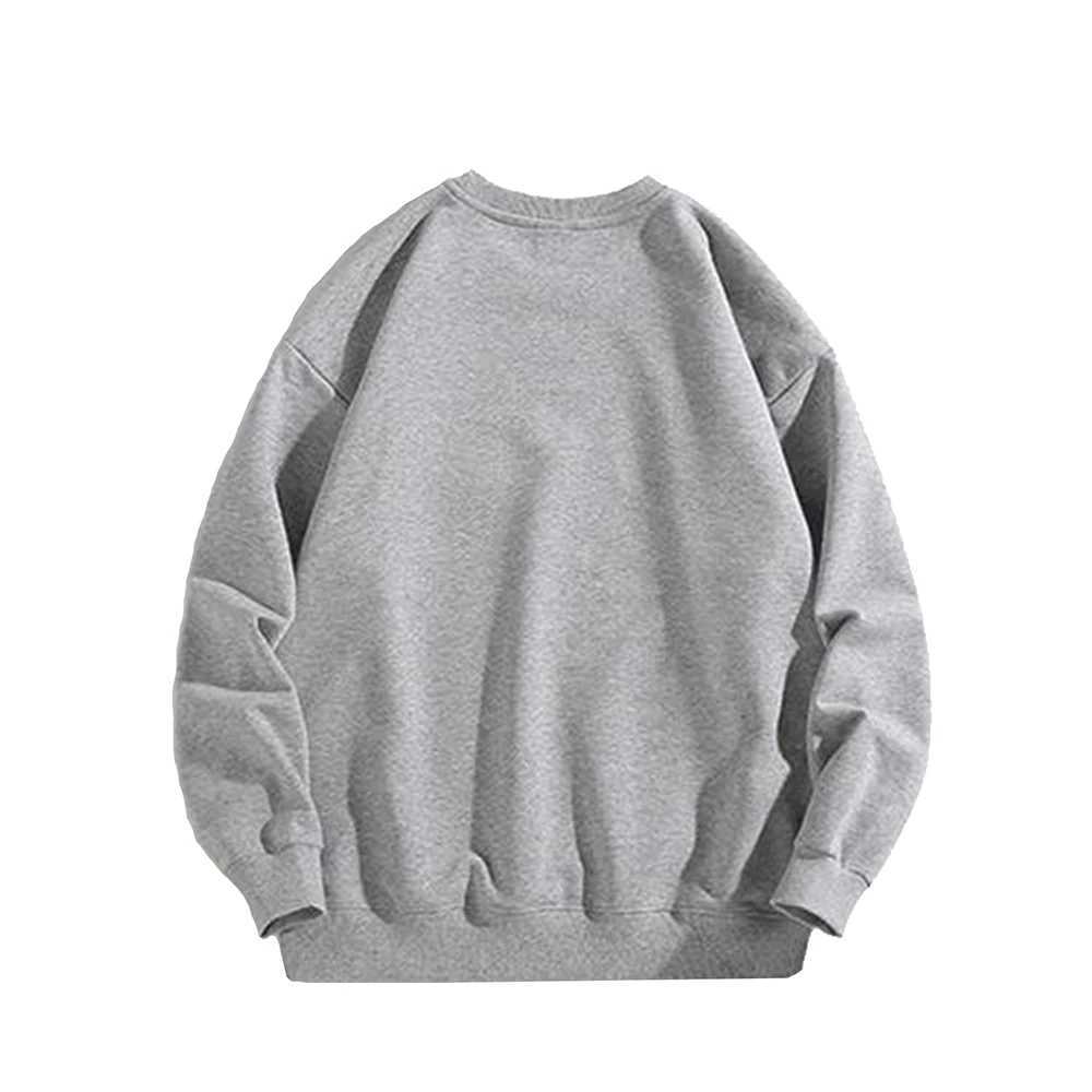 Men Oversized Pullover Fashion Solid Color Sweatshirt Men O Neck Long Sleeve Casual Sweatshirt Street SportswearX240925