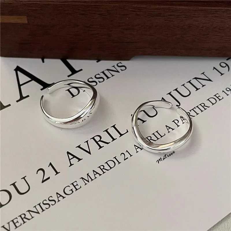 Ventilate 925 Sterling Silve Womens Irregular Ring Gift Smooth Design Trend Korean Minimalist Jewelry Direct Shipping W240925