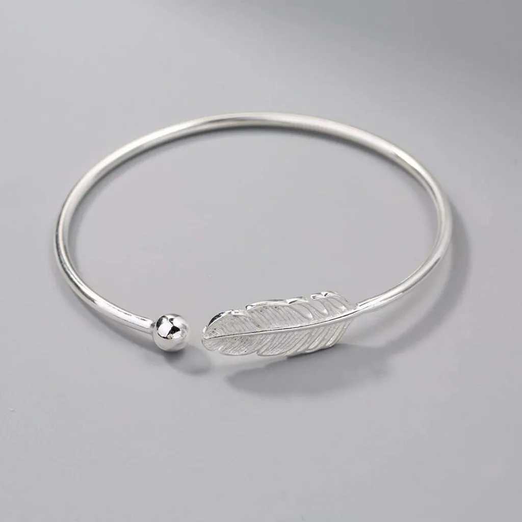 Womens Angel Feather Adjustable Cuff Bracelet Wedding on Hand Love Designer Adjustable Open Bracelet Bangle for Women NewX240925