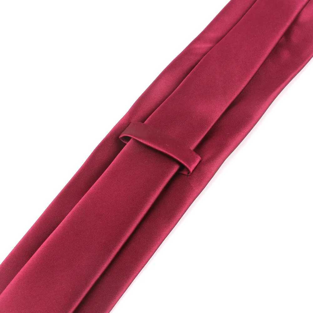 Mens new tight tie casual solid color tie set ultra-thin tie suitable for business weddings Grossman collar Gravata gift Y240925