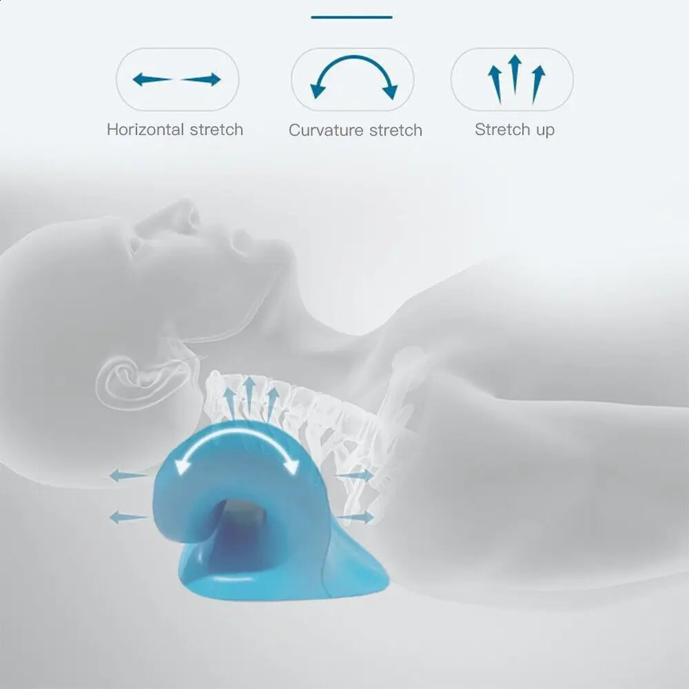 Neck and Shoulder Relaxer Corrector Vertebra Massager Cloud Pillow Cervical Stretcher Acupressure Point Relief Pain Traction 240919