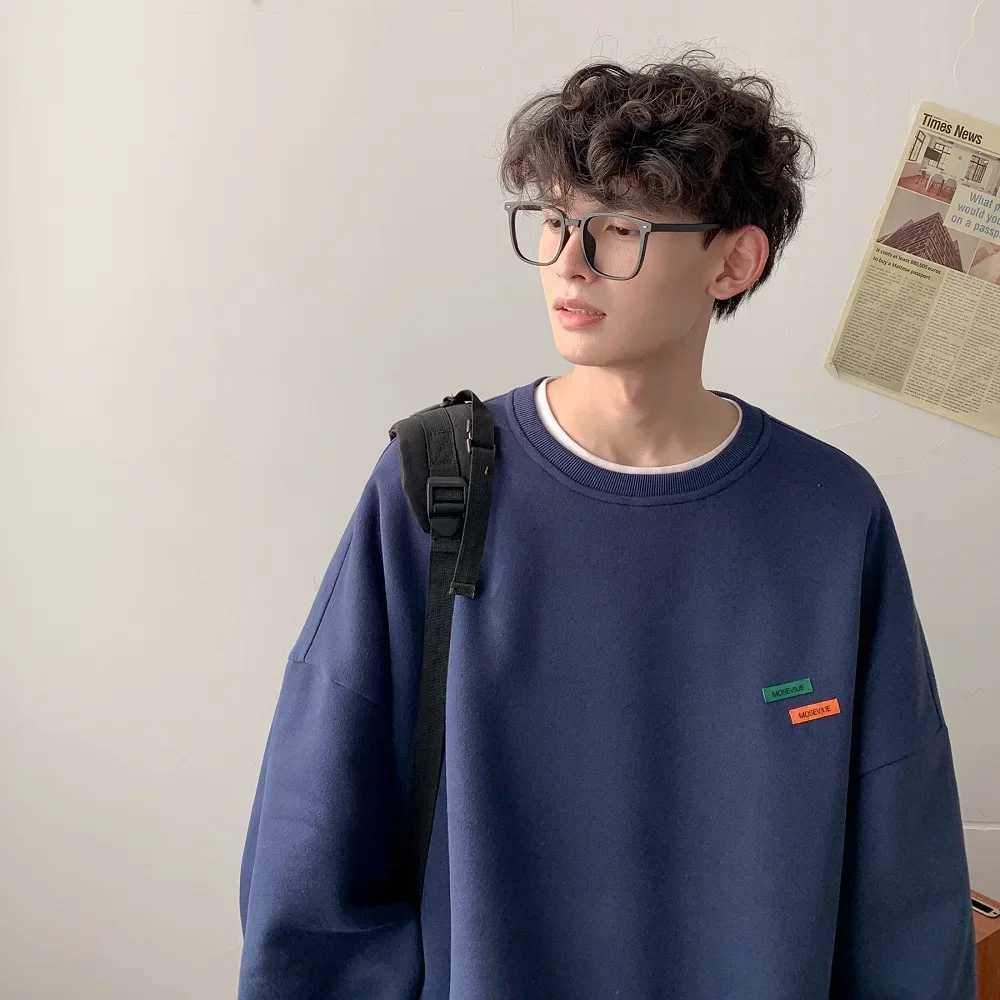 Trendy Male Sweatshirt No Hoodie Winter Round Neck Jacket Oversize Autumn/winter Style Direct From Manufacturer Thin Loose FitX240925