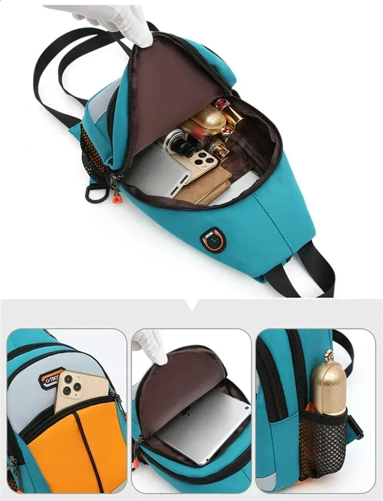 Women Mini Backpack Small Chest Bag Oxford Cloth Waterproof Fashion Messenger Female Sports Travel Bagpack Crossbody y240925