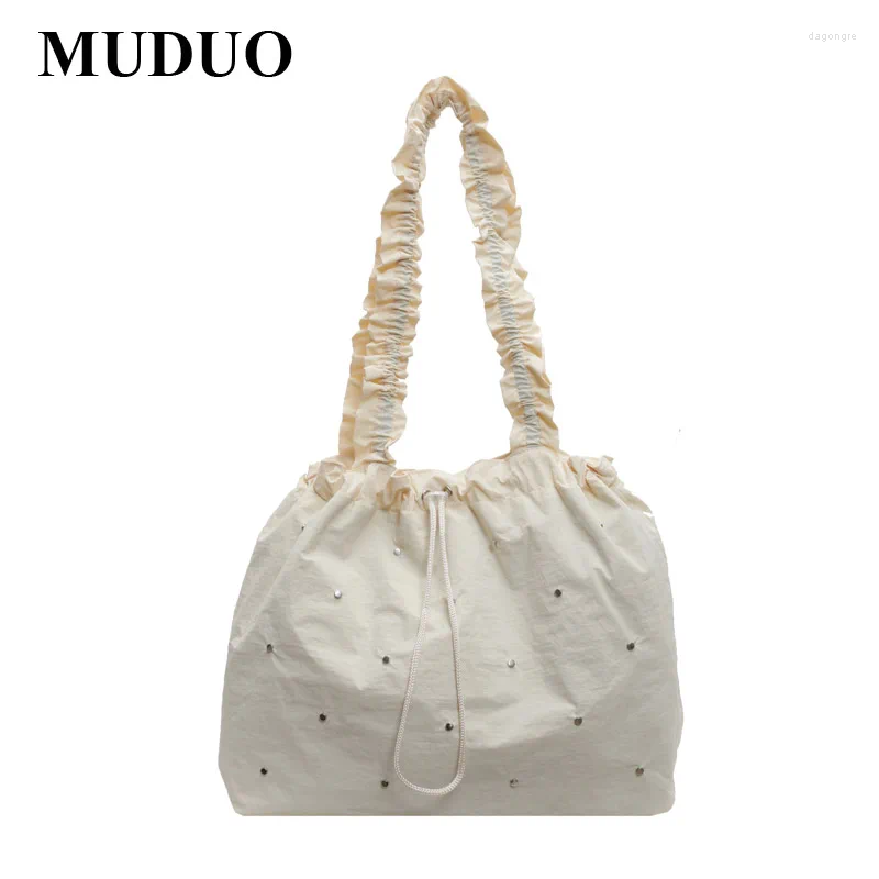 2025 NEW Shoulder Bags MUDUO Fashion Soild Color Woven Canvas Handbag Women's Large Capacity Student's zhanyishengli