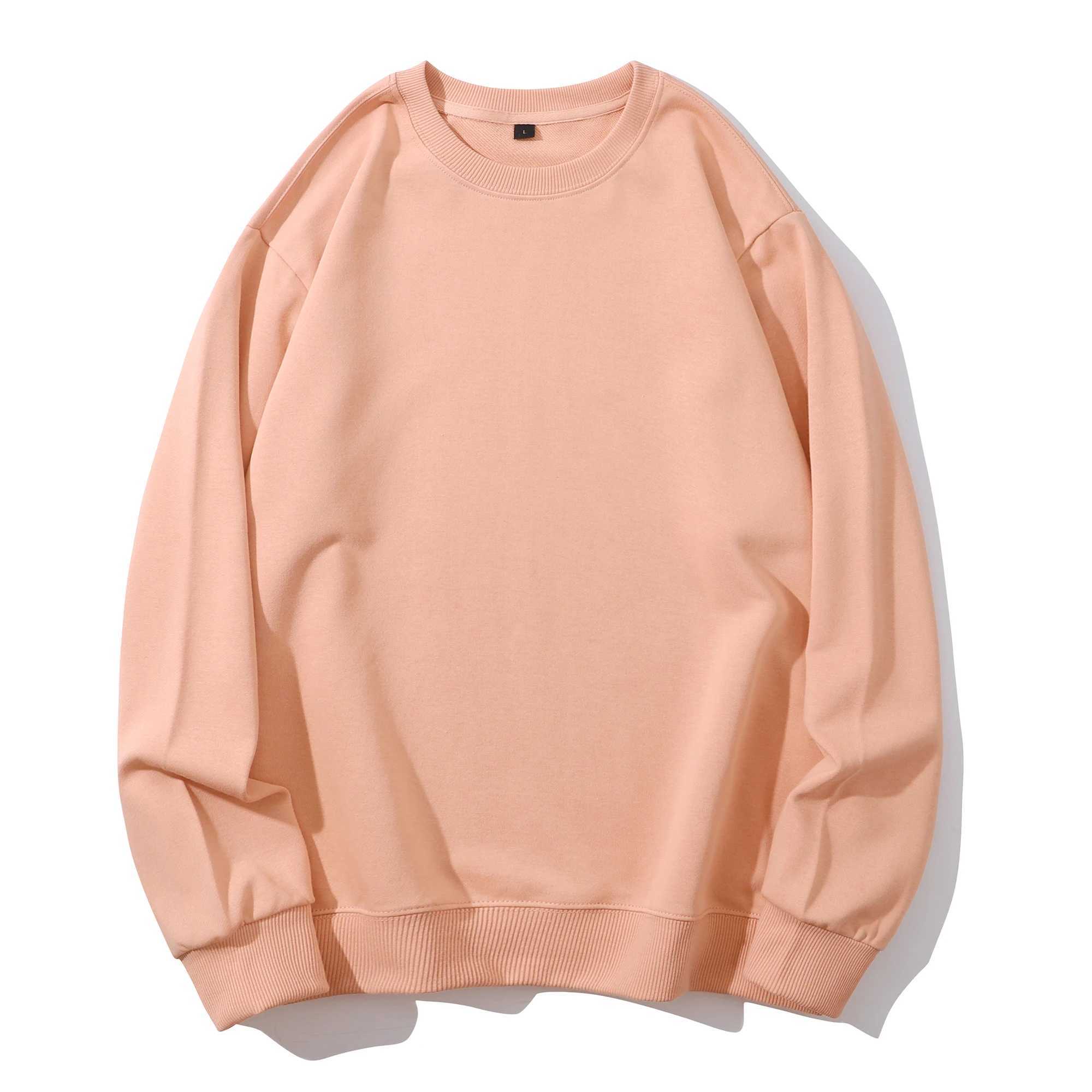 Simple Design Round Neck Sweatshirt Men Loose Streetwear Pullover Male Hoodies Mens Long Regular Oversized SweatshirtsX240925