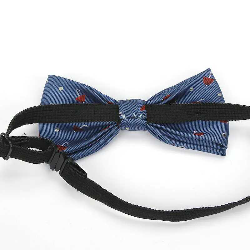 New plain weave childrens tie Polester tie Baby childrens tie Classic pet tie Elk bike Umbrella dog bike Y240925