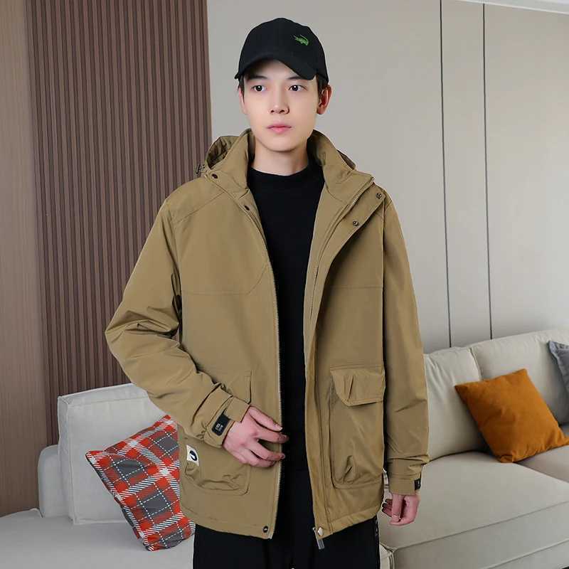 2024 Winter hooded mens autumn outdoor windproof machine high-quality outerwear mens breathable outdoor mens clothing Y240925
